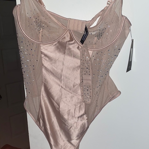 Rhinestone teddy brand new with rhinestone choker - Picture 3 of 5